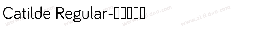 Catilde Regular字体转换